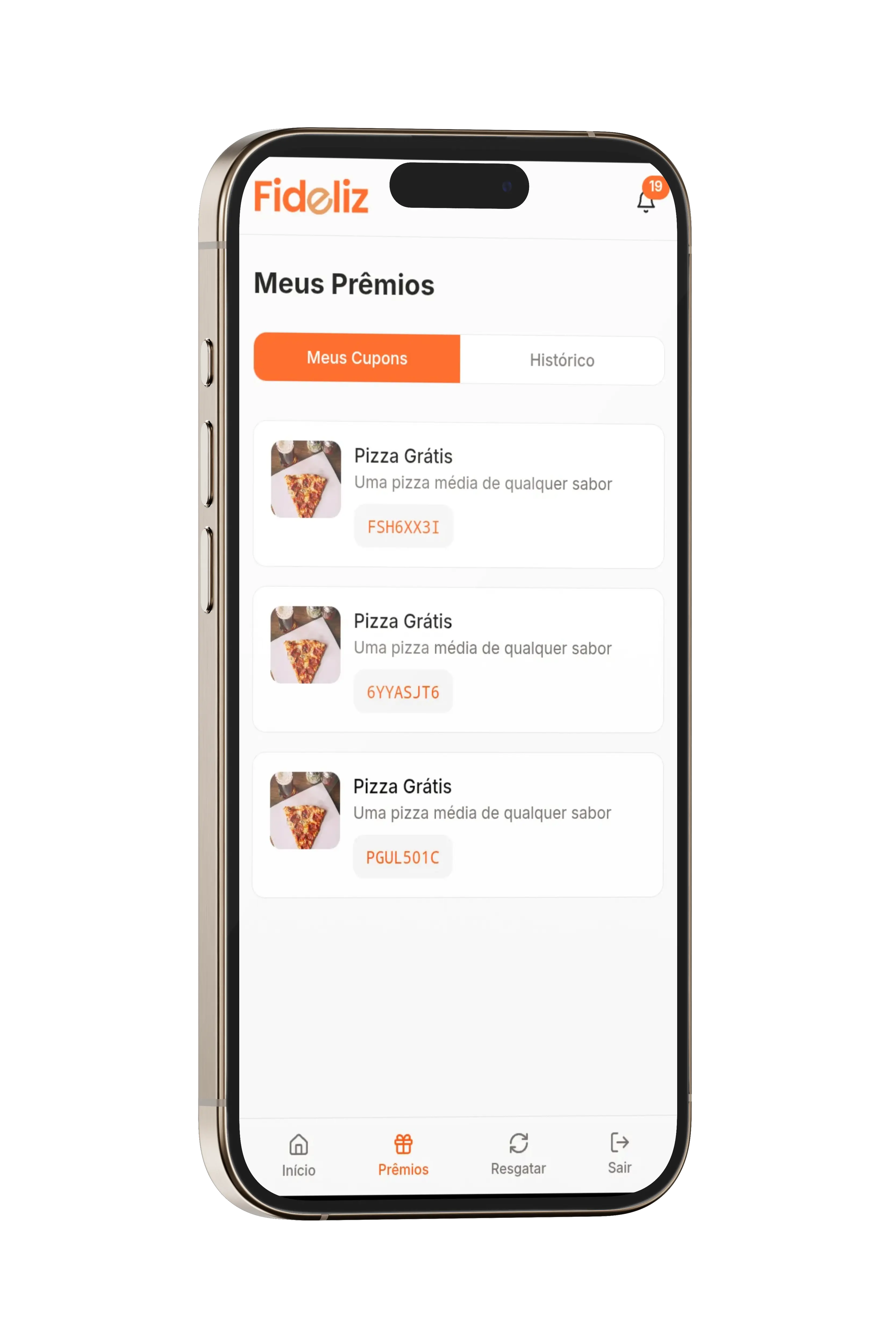 iPhone com Fideliz App